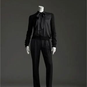 Viktor & Rolf for H&M Black wool silk Collar Blouse sweater